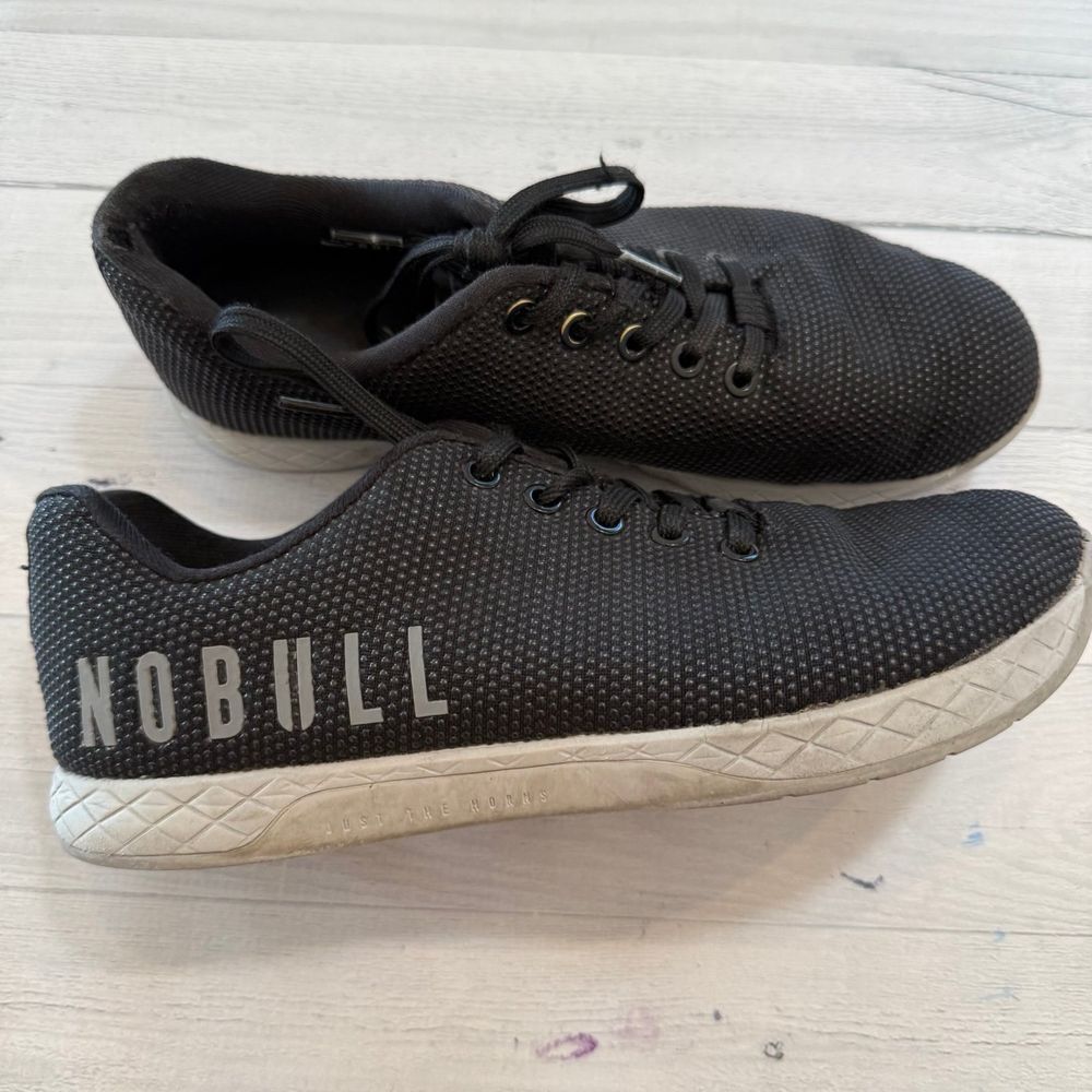 Nobull Ivy Trainers Black Shoes Lace Up Low Top men's size 7.5 women's 9